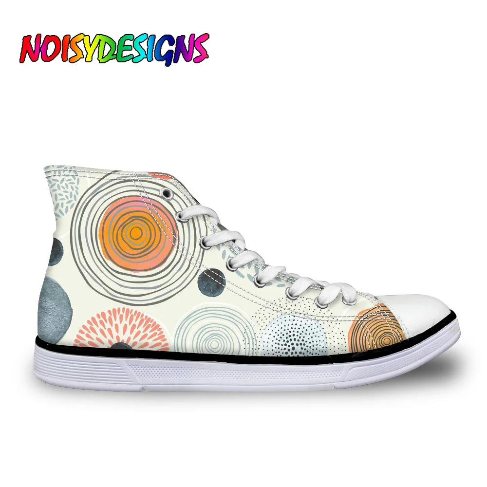 Бесшумные винтажные кроссовки с 3D геометрическим принтом Женский Вулканизация