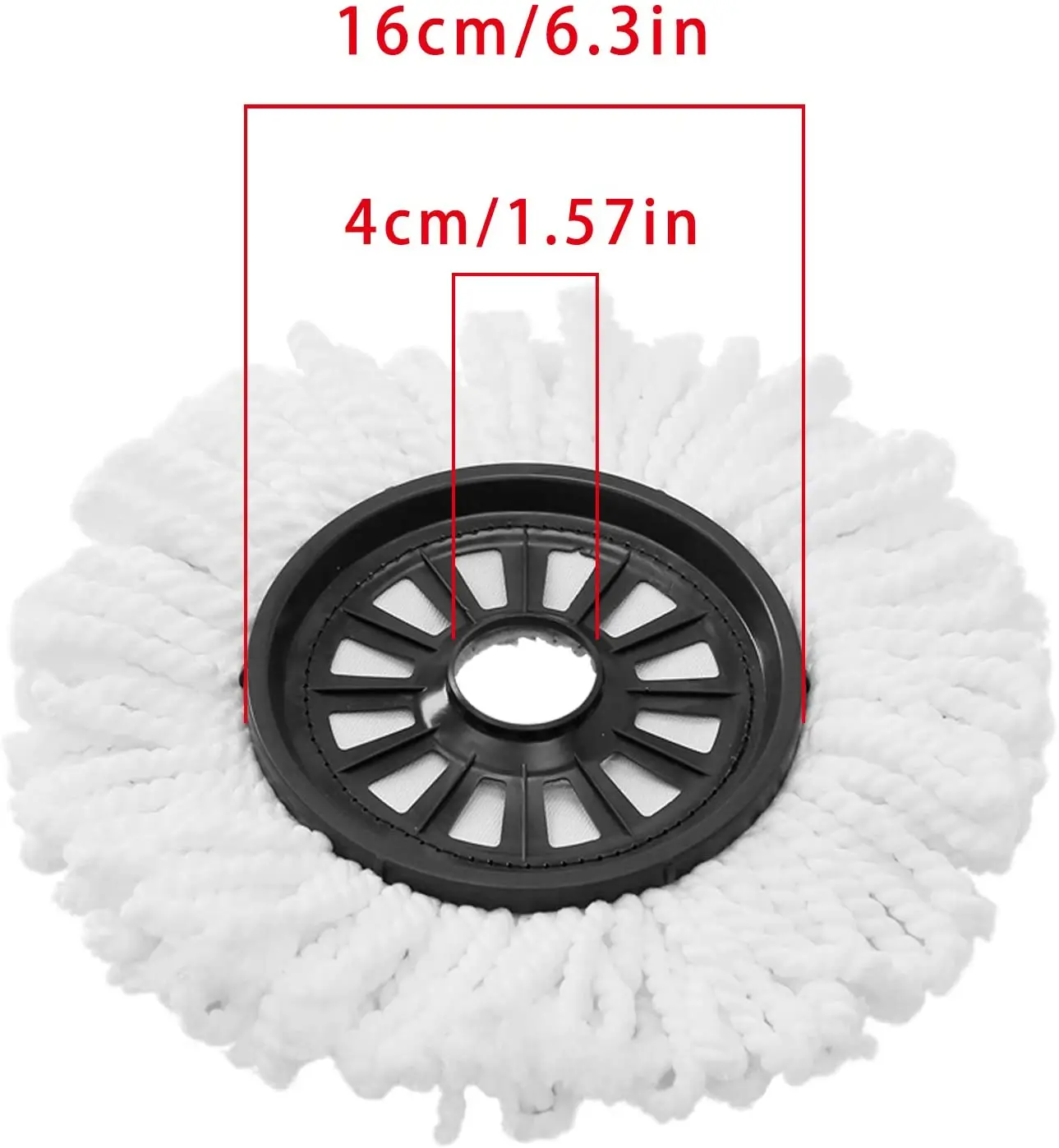 Yocada-Paquete de 3 recargas de cabeza de mopa giratoria de microfibra para giro Universal de 360 grados, cabeza de mopa m&aacute;gica, mango de mopa giratorio de forma redonda-2