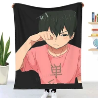 tobio kageyama cute face throw blanket sheets on the bed blanket on the sofa decorative bedspreads for children throw blankets