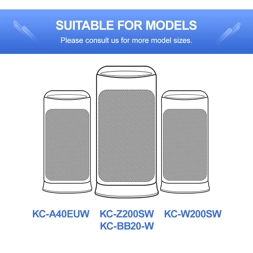 Фото FZ-A41DFR дезодорирующие фильтры с активированным углем для Sharp KC-A40EUW KC-Z200SW KC-W200SW KC-BB20-W фильтр очистителя воздуха №2