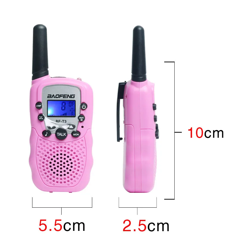 

2pcs Wholesale Children Mini Kids UHF Walkie Talkie BF-T3 Baofeng FRS Two Way Radio Comunicador T3 Handy Talkie Hf Transceiver