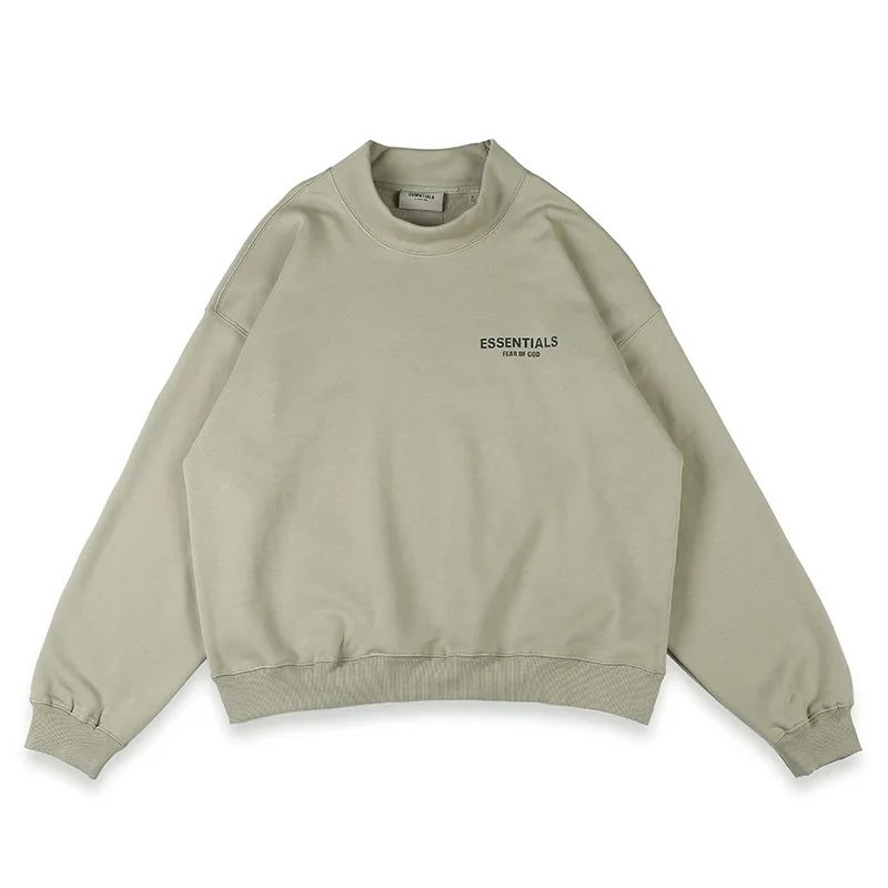 

Vivgae men's clothing autumn and winter 2020 new fashion brand fog letter print off shoulder Plush high street sweater men's