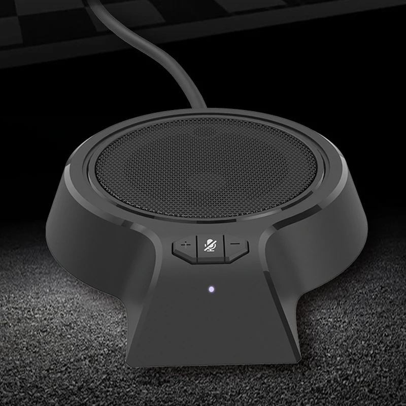 

Omni-Directional Microphone USB Condenser Microphone Built-in Speaker Noise Reduction for Business Conference PC Laptop