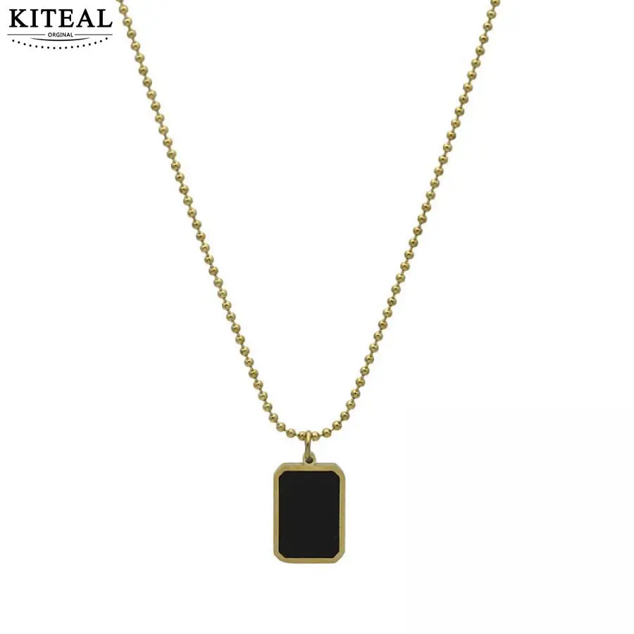 

Новинка, ожерелья и подвески KITEAL из золотистого Vermeil Gentlewoman, простые квадратные пайетки, винтажное ожерелье, свадебные украшения, аксессуары