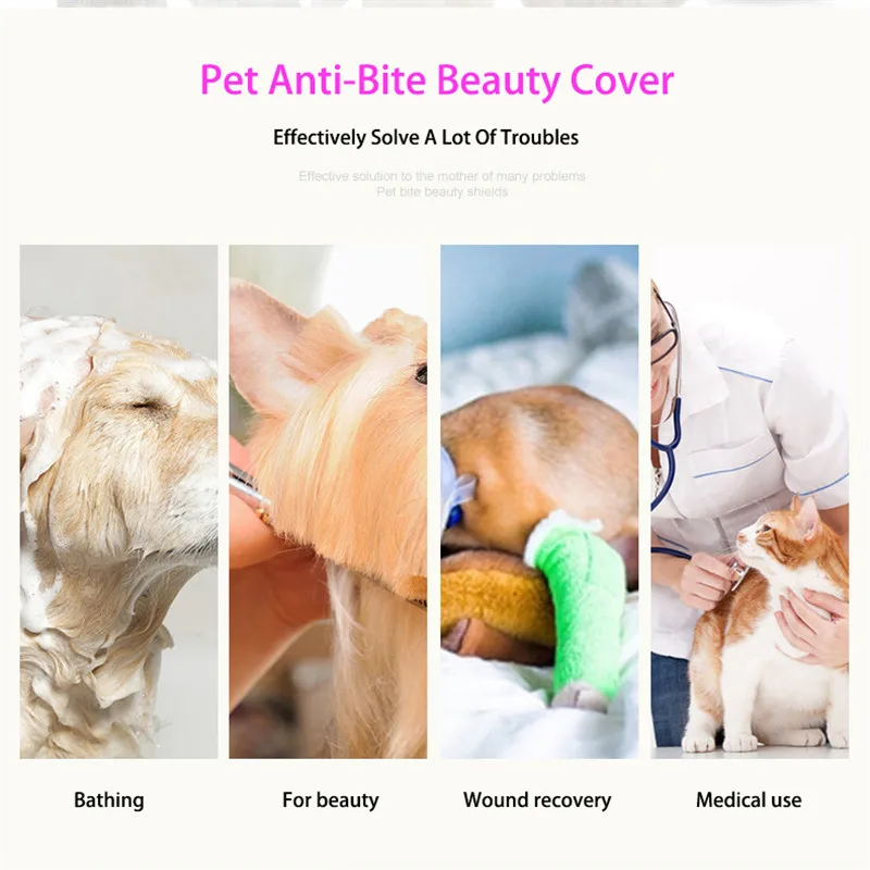 Защитный воротник для собак и кошек Pet Supplies Dog Elizabeth Sponge Soft Ring Anti-Smashing Anti-Scratch Protection Collar Cat Cone Wound-healing Ecollar on.