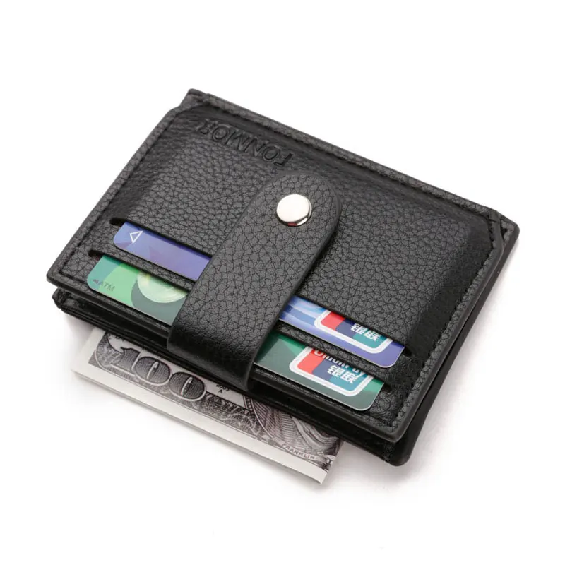 Fashion Unisex Card Holder Women PU Slim Small Wallet Card Retro Leather Men Wallet Business Package Coin Purse Card Holder