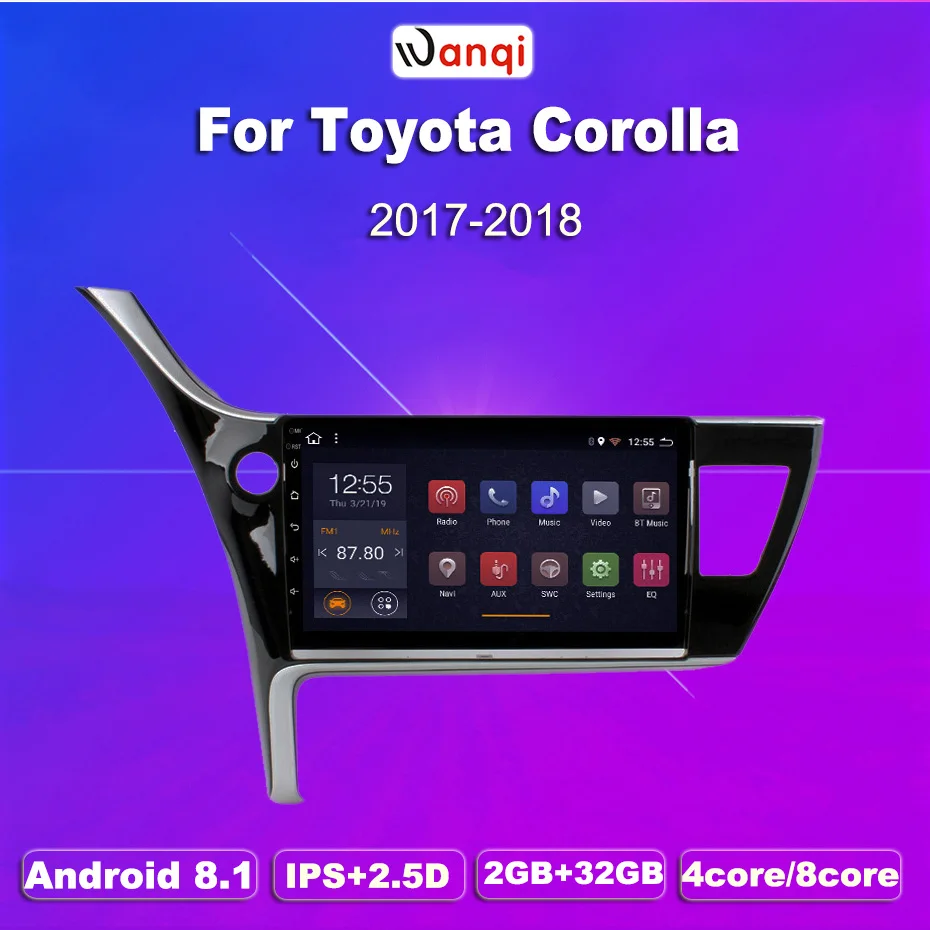 2G ram 32G rom 10 1 дюймов Android 8 Автомобильный gps навигатор для Toyota венчик Альтис 2017 2018