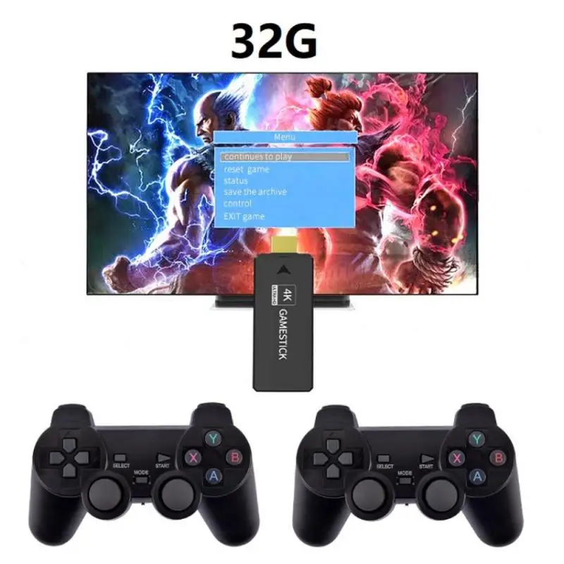 

Новая ТВ игровая консоль A7 2,4G, беспроводной контроллер, HDMI-Совместимость с домашней игровой консолью, 10000 встроенных игр с двумя ручками