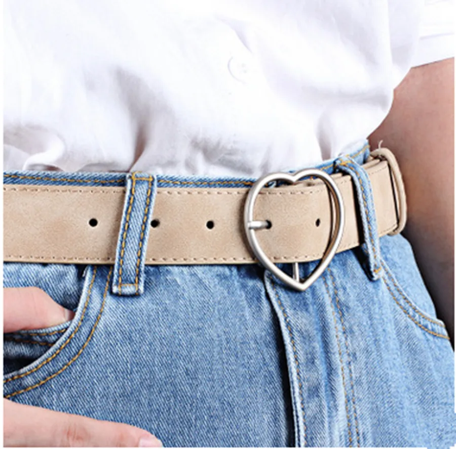 Ремень из искусственной кожи с пряжкой в форме сердца|Мужские ремни| |