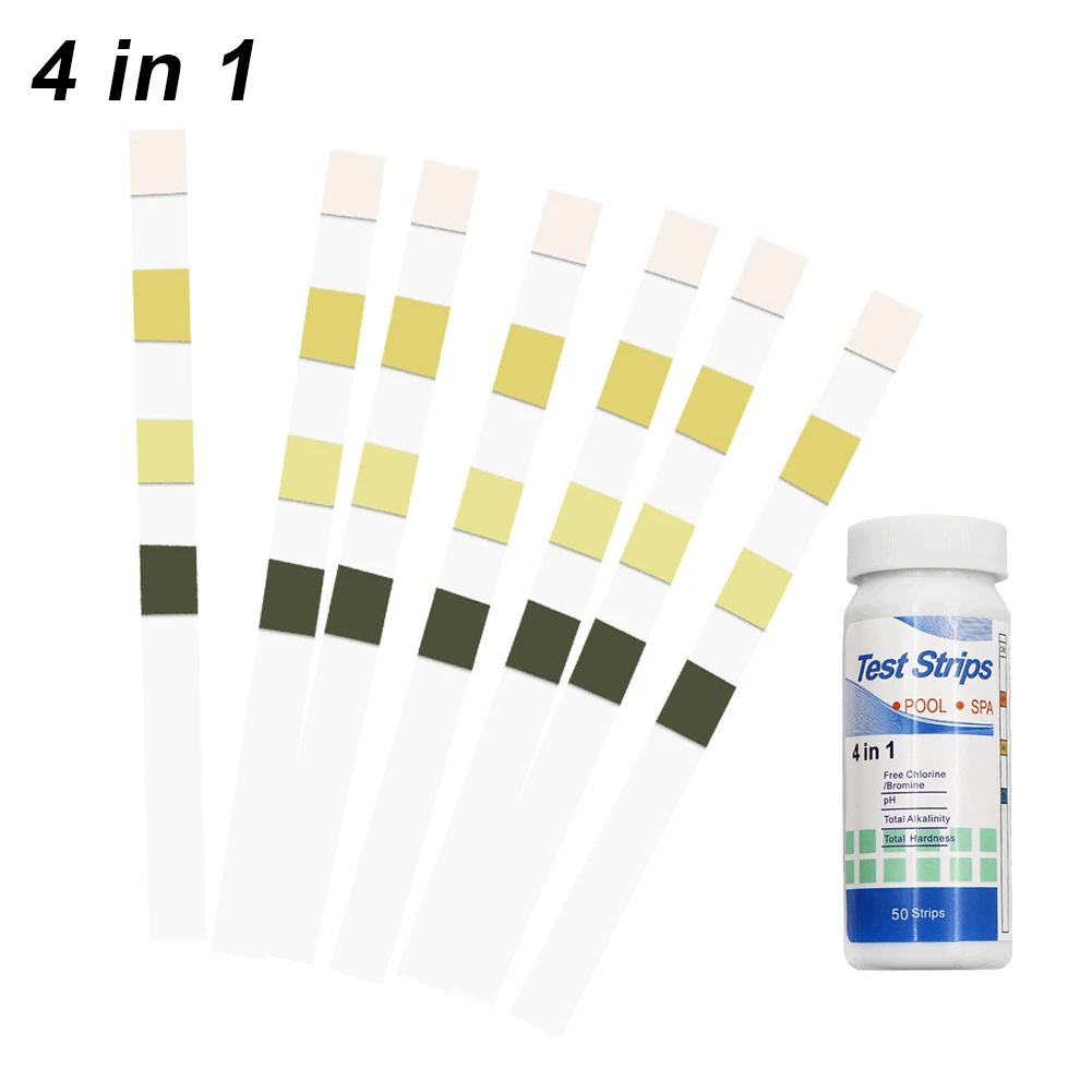 

3-In-1/4-In-1/5-In-1/6-In-1 Swimming Pool PH Test Paper Residual Chlorine PH Value Alkalinity Hardness Test Strip PH Tester