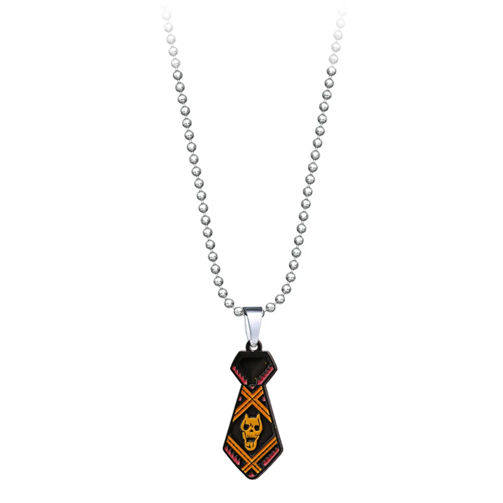 bead necklace-8 Мультяшные ювелирные изделия колье ожерелье щит Подвески JOJOS причудливый Кулон "Приключение" Круглый убийца королева Шарм ожерелье s мужские подарки - Окраска металла: bead necklace-8
