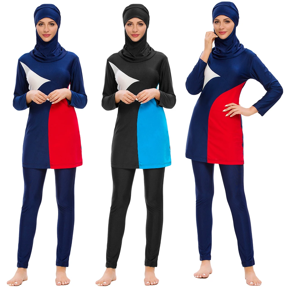 

New Arabian Swimsuit Women Islamic Burkini Muslim Swimwear Modest Sportswear Hijab Bathing Swimming Wear Full Cover Conservative