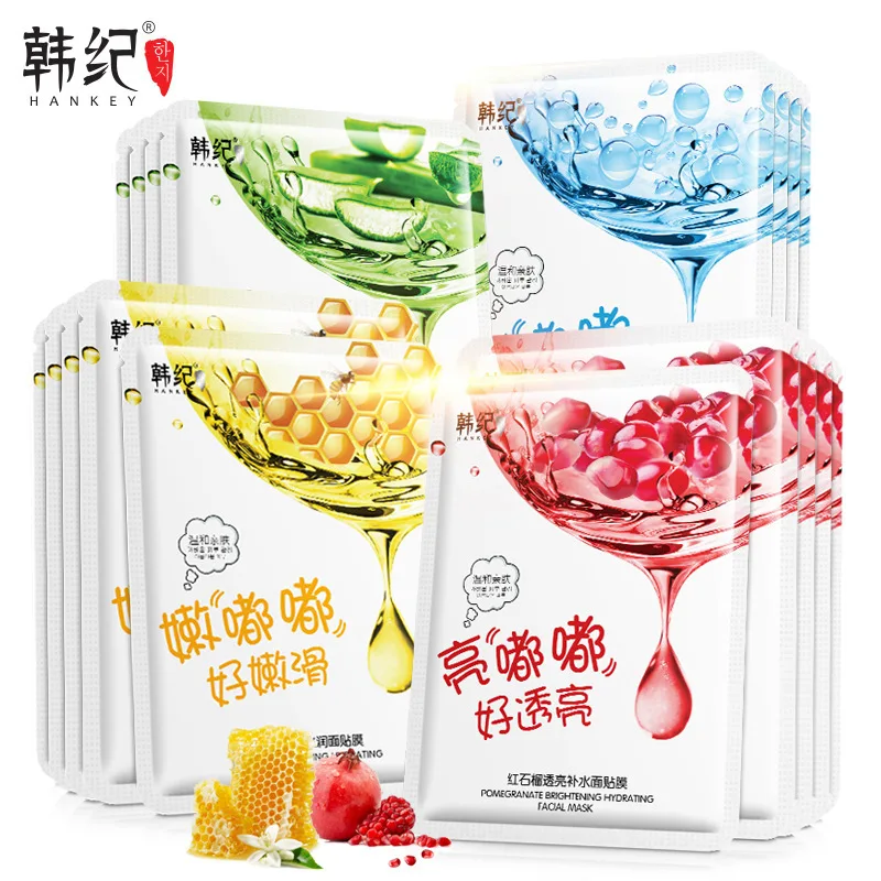 10pCS Hyaluronic Acid Mask for face Snail Essence Facial Skin Care Moisturizing Oil-Control Remove blackheads Cosmetics | Красота и