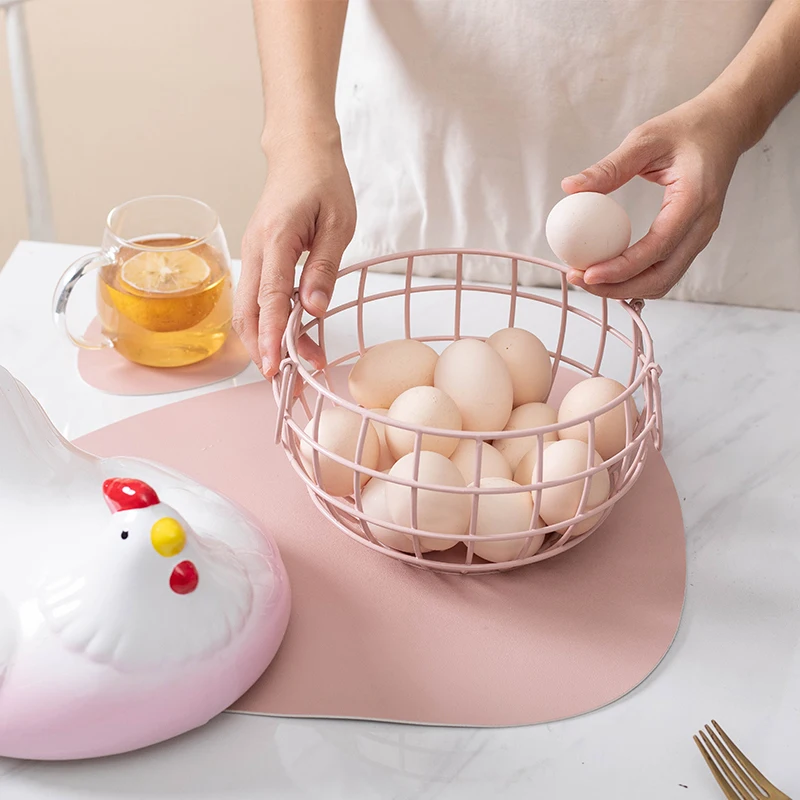 Керамическая подставка для яиц металлическая ручка курицы украшение дома