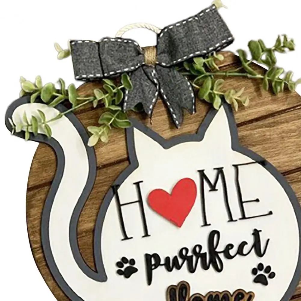 

Hanging Elegant Magnetic Sign Decorative Portable Wood Magnetic Bowknot Word Door Sign Plaques for Home Hanging Decorations