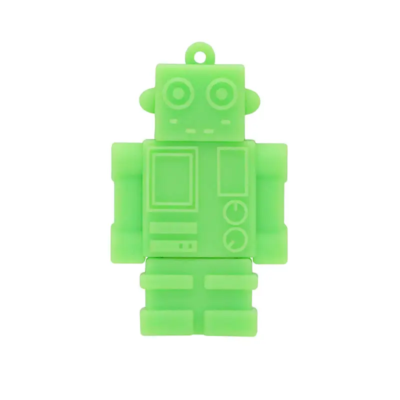 Реальная емкость флеш-накопитель мультфильм милый Android Робот 4 Гб 8G16GB USB флеш-накопитель Забавный BB8 Монстр карта памяти Флешка подарки - Цвет: 02 Green