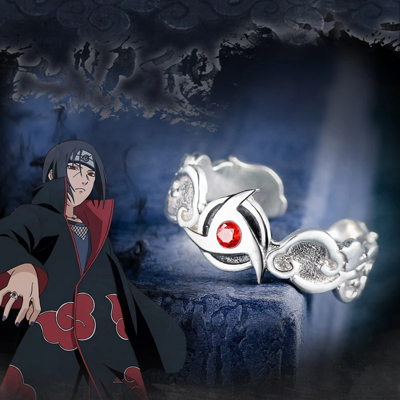 Аниме Наруто Учиха Итачи 925 Серебряное кольцо калейдоскоп глаз циркония Косплей
