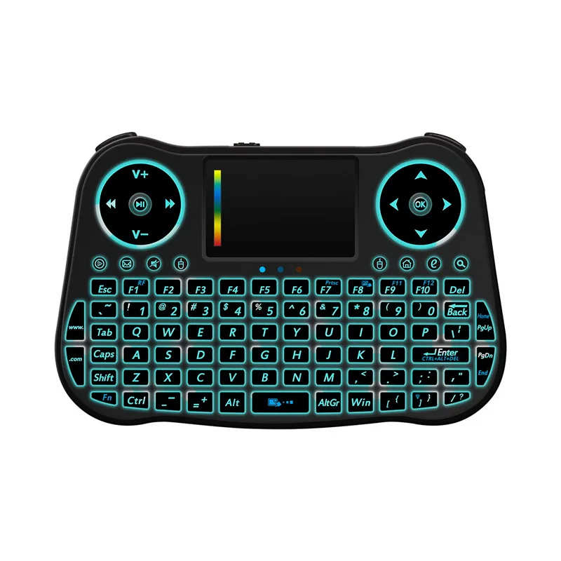 MT08 2 4 GHz Air mouse беспроводная сенсорная клавиатура QWERTY с подсветкой для tv Box PC