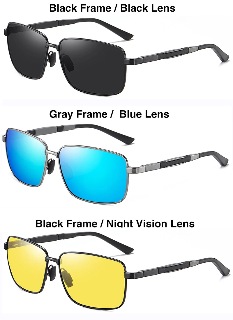 

Men Square Polarized Sunglasses Driver Driving Sun Glasses Classic Fashion Sunglasses Men UV400