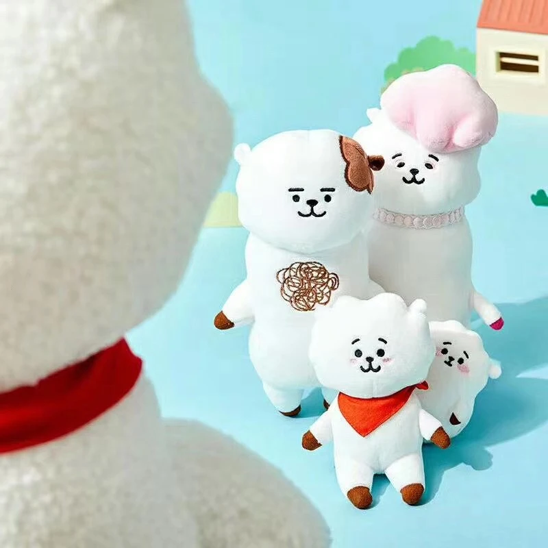 Kpop Королевский размер rj jin корейский супер звезда плюшевая кукла кавайная овечка
