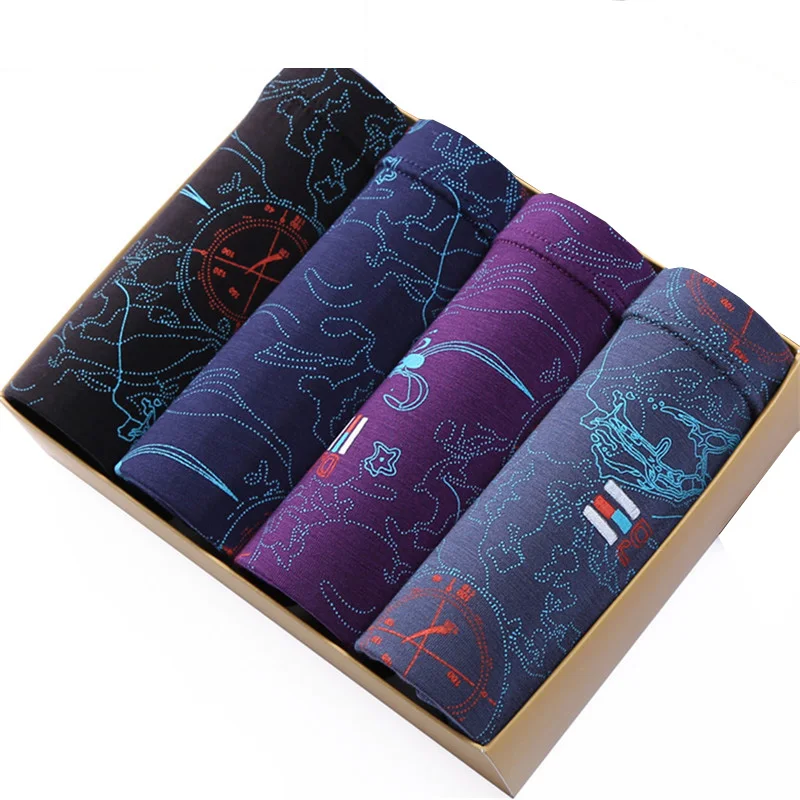 4 шт./набор мужское нижнее белье боксеры из модала мужские сексуальные большого