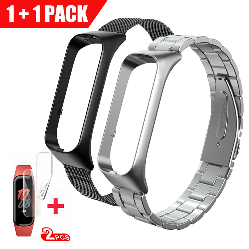 Металлический браслет для Samsung Galaxy Fit 2 Band ремешок из нержавеющей стали Fit2 R220 Smart