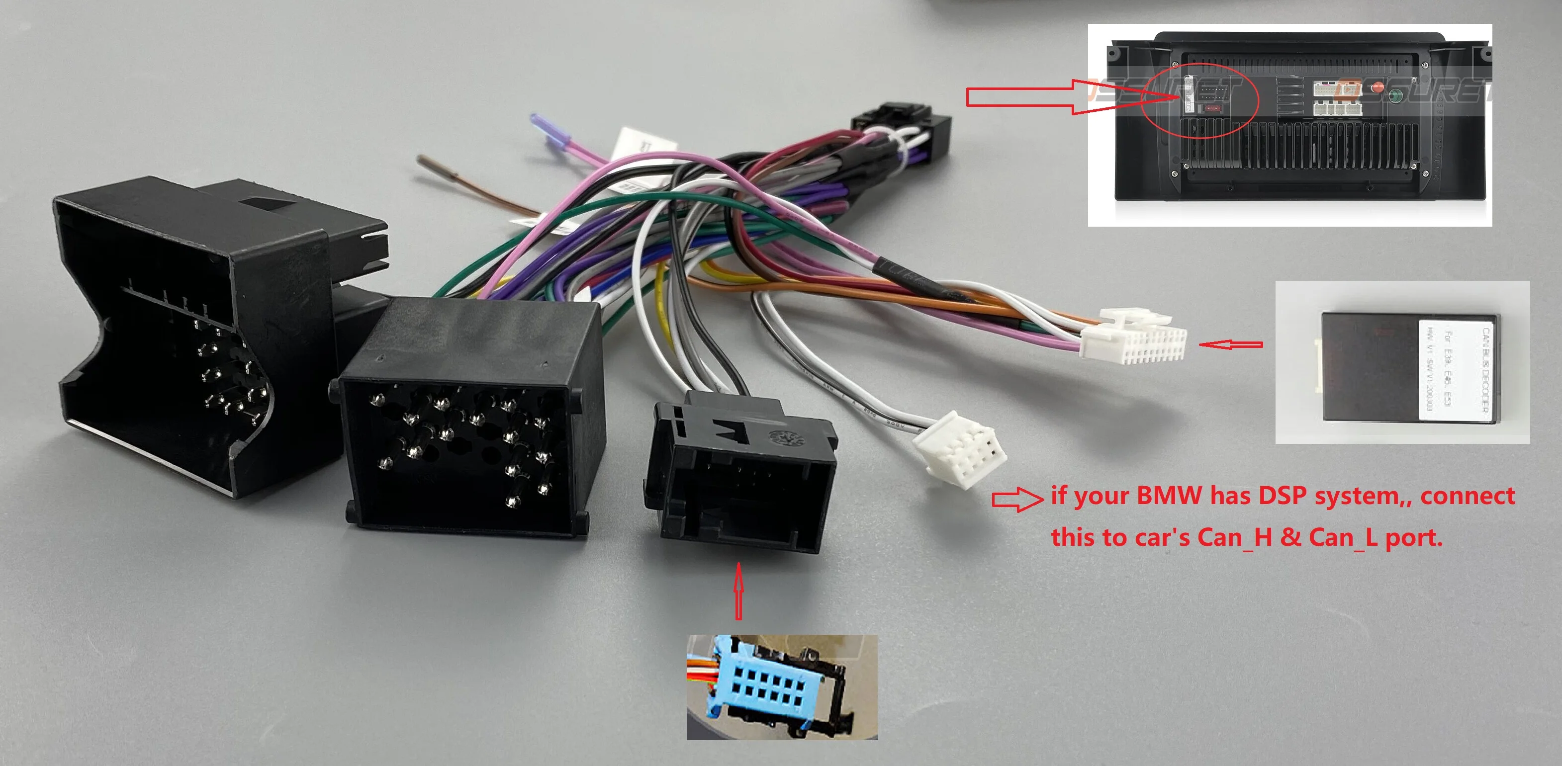 Автомобильный монитор высокой Мощность жильный кабель подходит только для