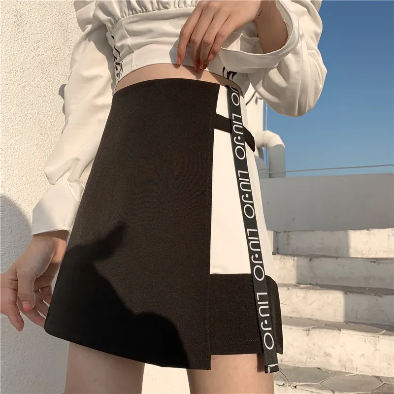 Летние шифоновые юбки с консервативный Стиль в стиле пэчворк принтом букв