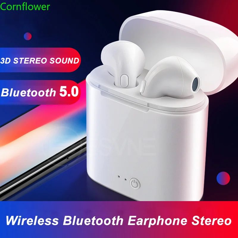 I7s TWS 5 0 беспроводные Bluetooth наушники стерео гарнитура с зарядной коробкой для всех