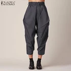 Штаны-шаровары женские летние плиссированные с репсовым поясом