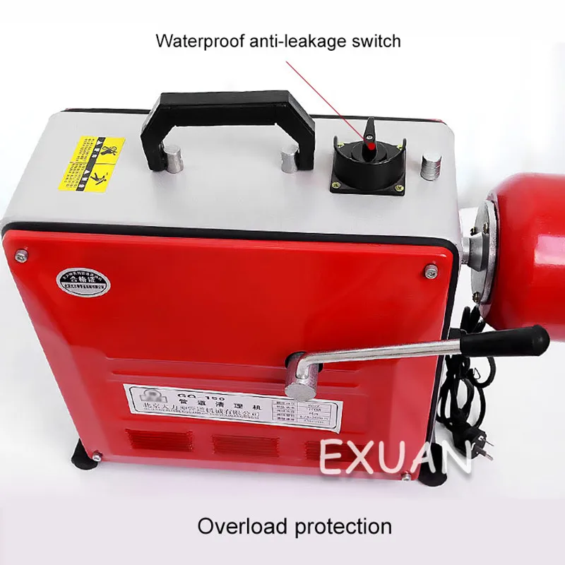 

Sewer electric artifact professional pipe dredge machine electric household tool toilet blockage dredge machine