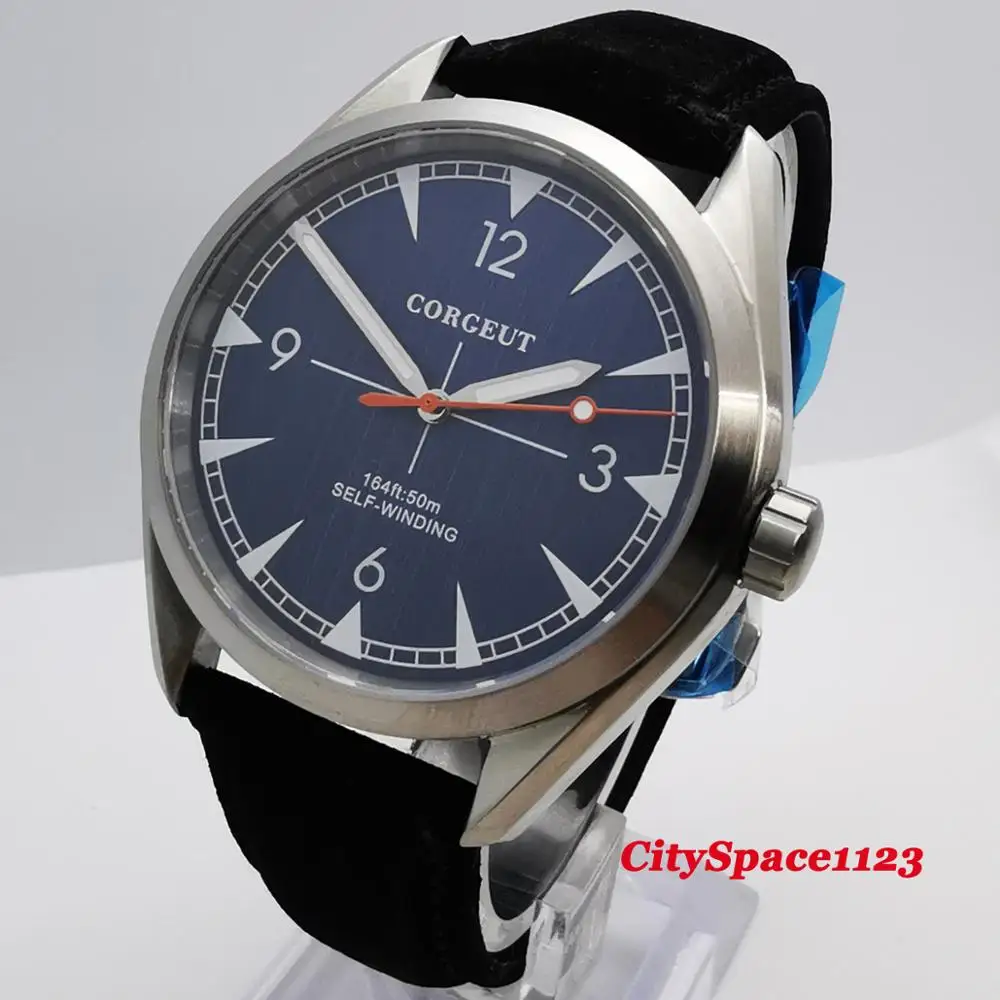 Мужские Водонепроницаемые механические наручные часы из нержавеющей стали с