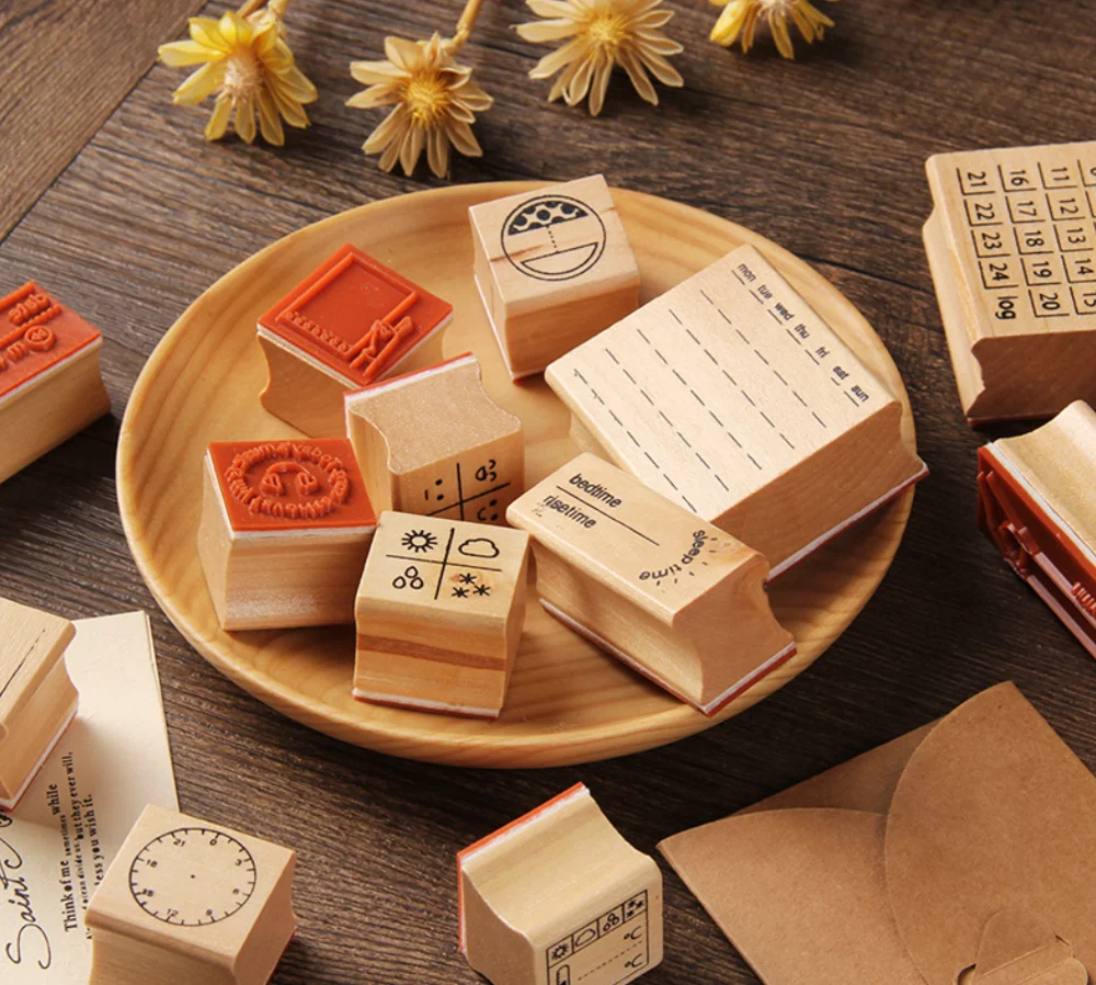 Дата Неделя погода время музыка штампы для скрапбукинга Стандартный штамп пуля