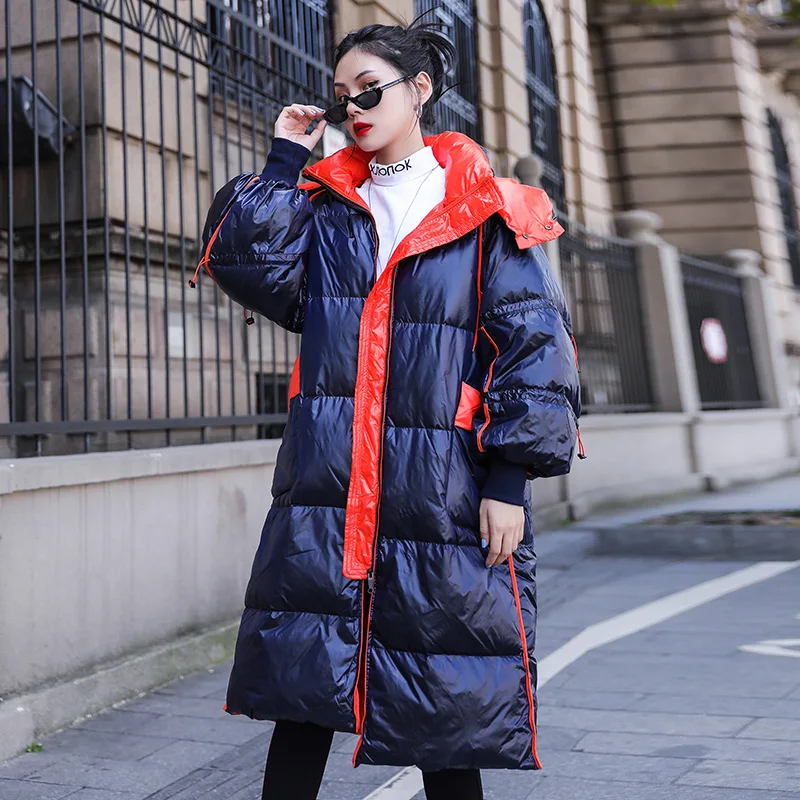 Зимняя куртка пушистый теплый пуховик хлопковая для женщин модная свободная хит