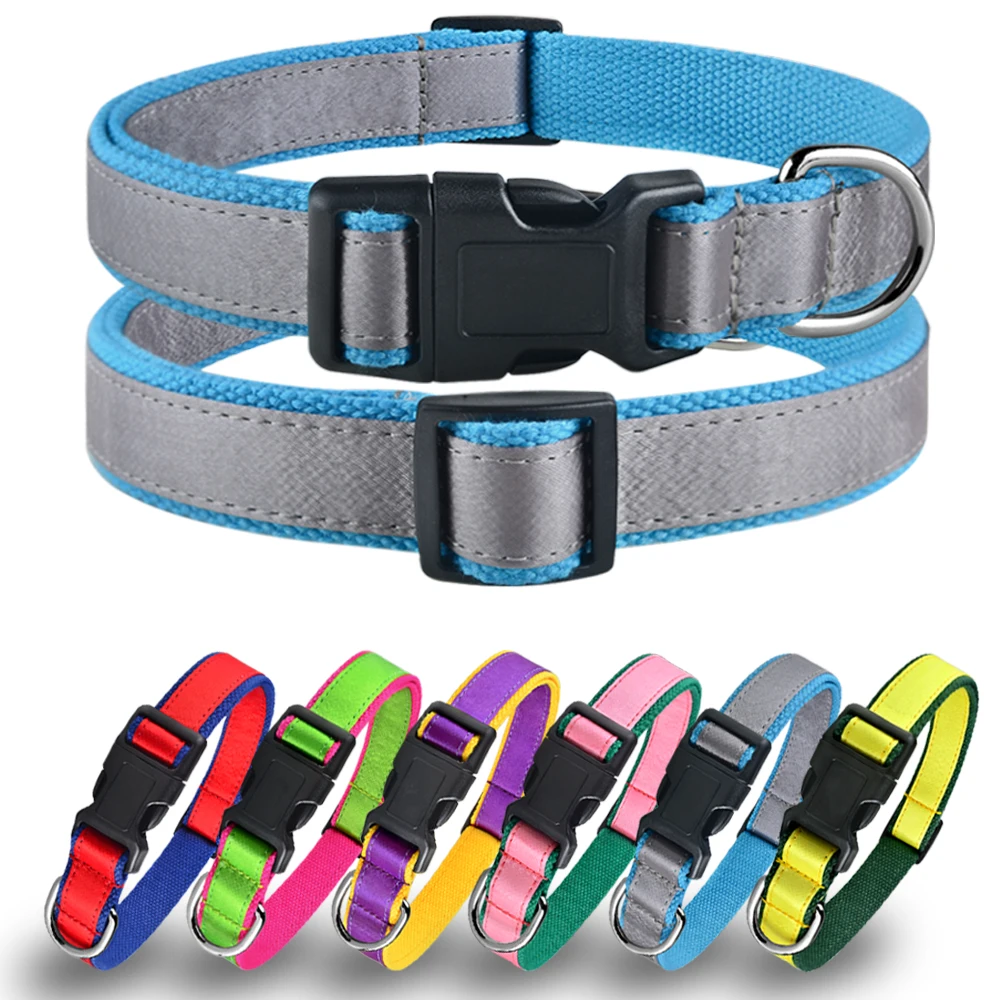 

Вышитый индивидуальный ошейник для домашних питомцев, нейлоновые ошейники для собак, персонализированный ошейник с именем для щенка, для м...