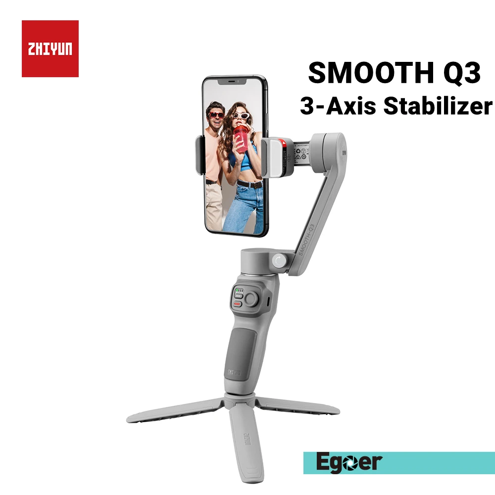 

ZHIYUN SMOOTH Q3 Smartphones Gimbal 3-Axis Flexible Phone Handheld Stabilizer with Fill Light for iPhone Xiaomi Samsung