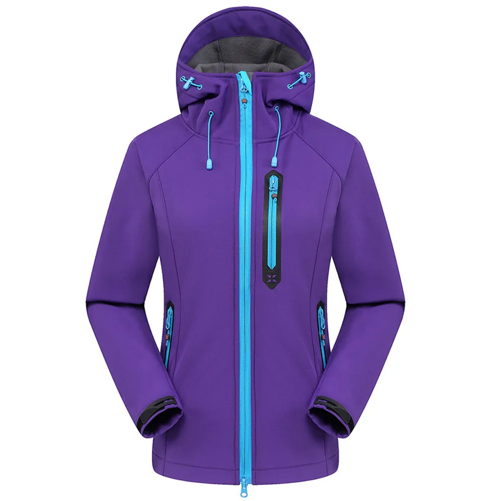 CHAMSGEND Outdoor Women's Softshell Jacket Jacket Jacket Solid Color Jacket Dropshipping