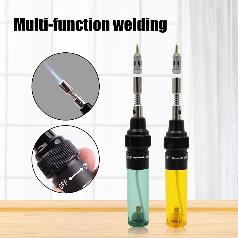 

Wireless Mini Welding Tool 5-in-1 Cordless Gas Soldering Iron with 8ml Capacity Welding Pen Multifunctional Tool 10pcs RH