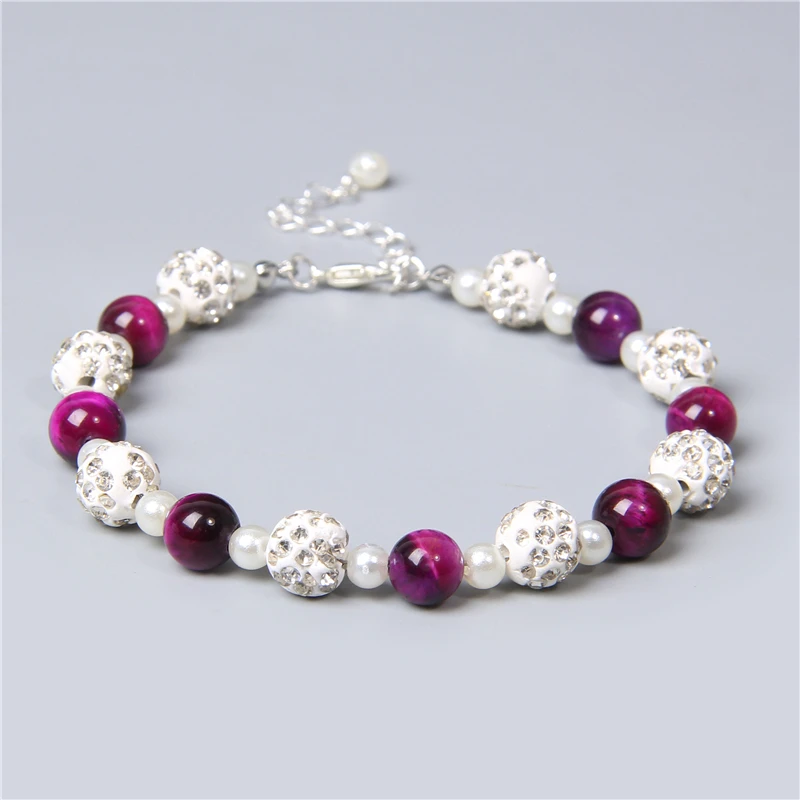 Хрустальные европейские браслеты бусы из драгоценного камня натуральный белый