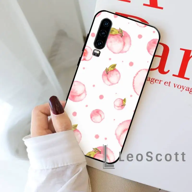 

Peach fruit pink Phone Case For Huawei honor Mate P 9 10 20 30 40 Pro 10i 7 8 a x Lite nova 5t