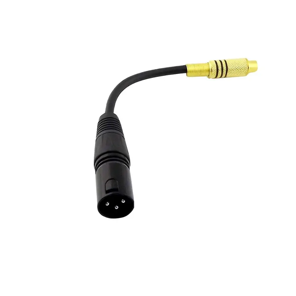1x XLR 3Pin штекер к позолоченному одиночному RCA Phono Женский аудио коаксиальный щит
