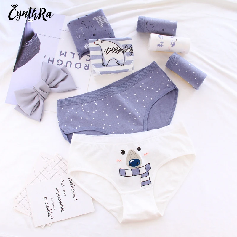 CYNTHRнижнее белье женское трусики из хлопка со средней талией Женские хлопковые