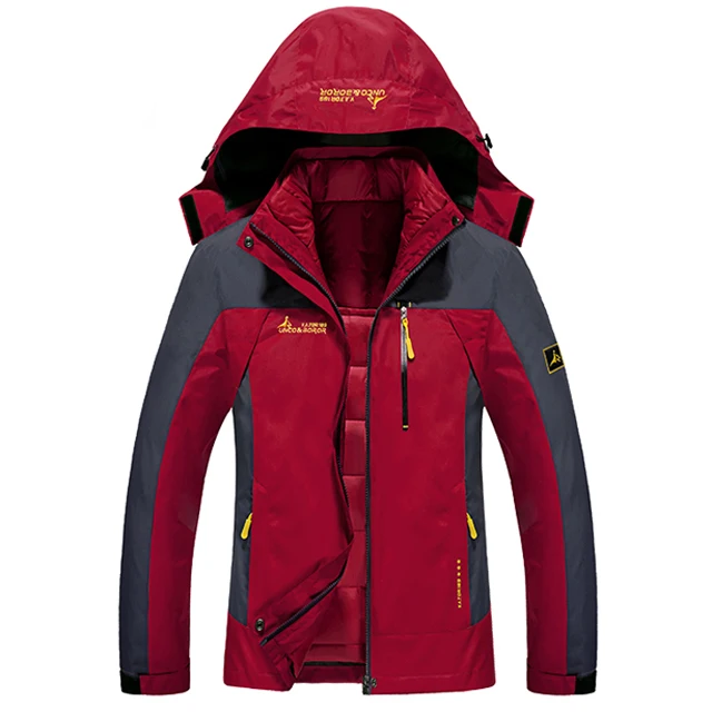 Зимние женские куртки из 2 предметов спортивные водонепроницаемые пальто с