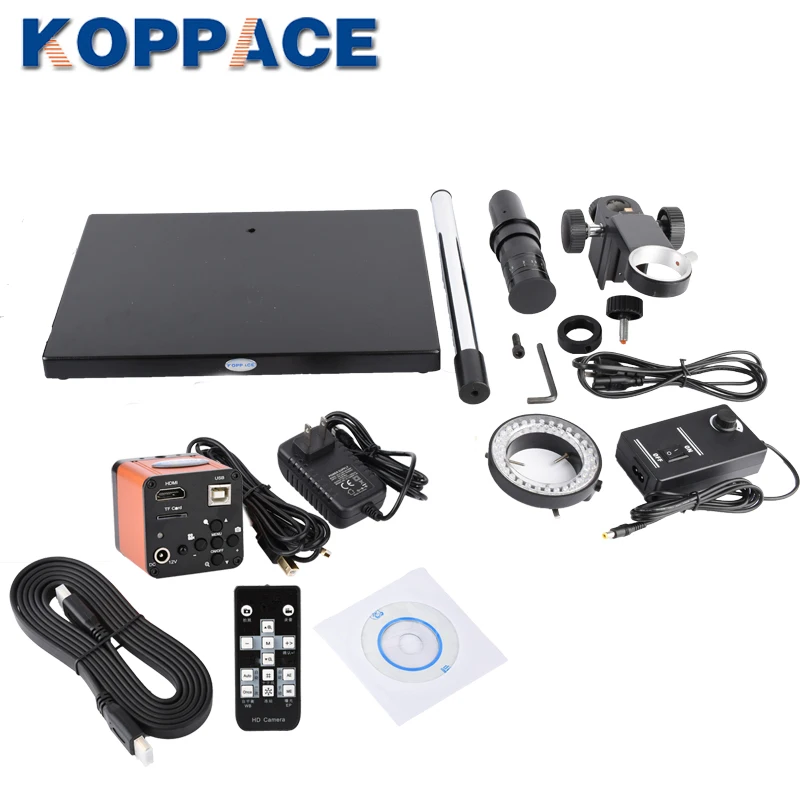 Монокулярный микроскоп KOPPACE 24X-150X 16 миллионов пикселей HDMI 0.7X-4.5X увеличение