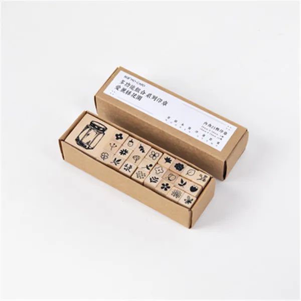 Alice Garden Срочное Новое поступление деревянные наборы штампов печать для DIY Скрапбукинг пули журнал ремесло настроения резиновый штамп - Цвет: Alice Garden