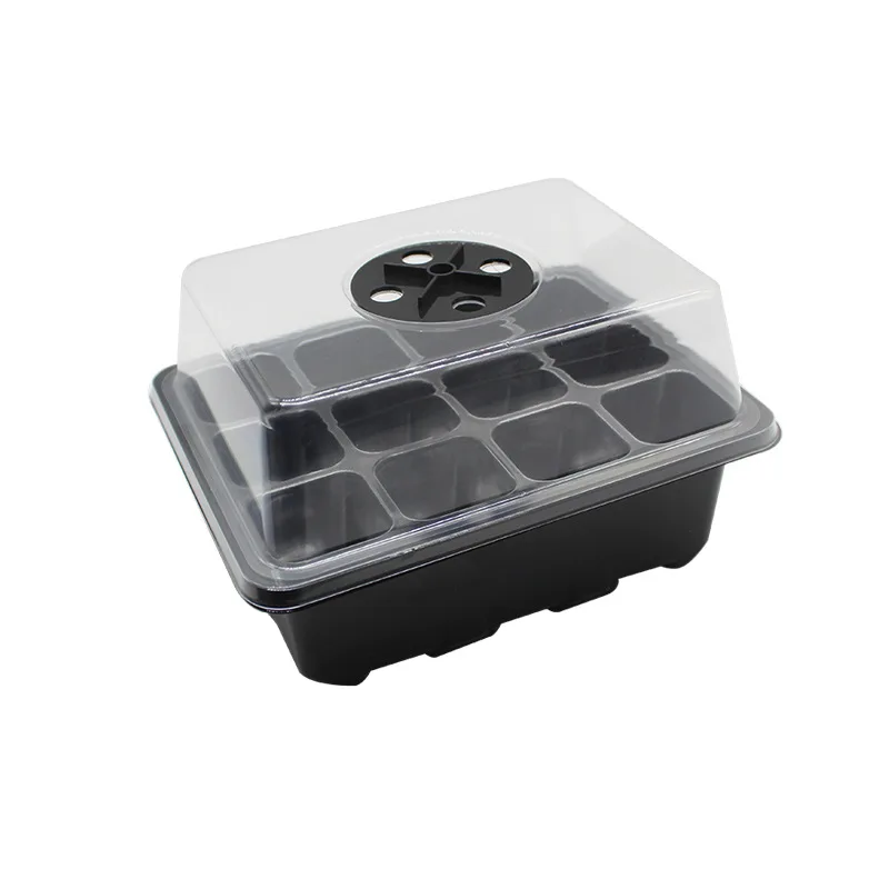 

12 hole plastic seedling box three piece seedling tray fleshy sowing leaf box heat preservation and moisture seedling box