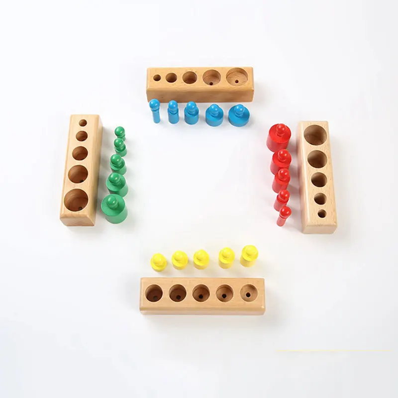 Деревянные блоки для сортировки цилиндрическая Розетка Размер распознавание