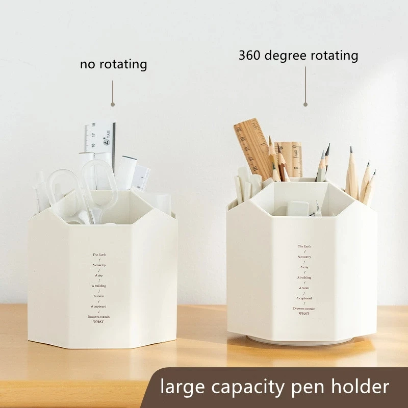 

Multifunction 360 Degree Rotating Pen Holder Creative Large Capacity Desktop Storage Box Pencil Organizer School Stationery
