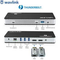 wavlink thunderbolt 3 usb c dual 4k docking station video display usb c docking station dual displayport for mac os windows