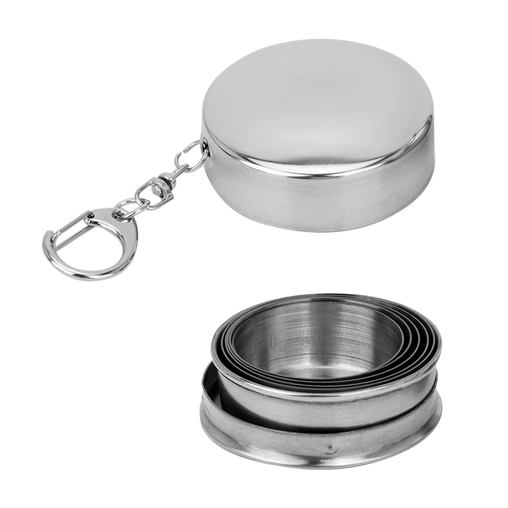 Портативная Складная чашка из нержавеющей стали 75 мл/150 мл/250 мл уличная дорожная